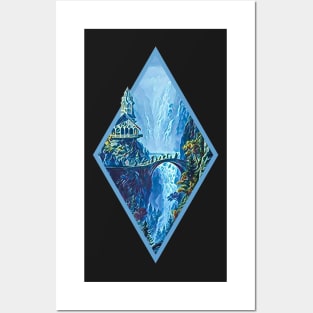 The Fellowship Departs - Digital Art - Diamond Frame - Black - Fantasy Posters and Art